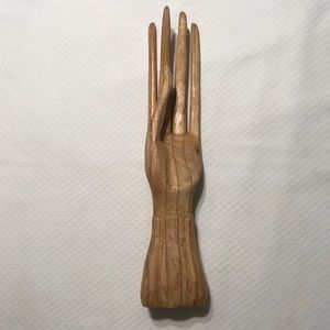 Large wooden hand display made in Indonesia